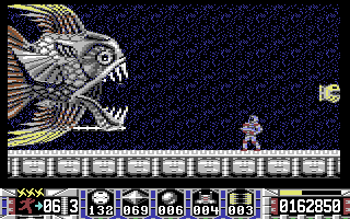 Turrican — C64 fish boss encounter
