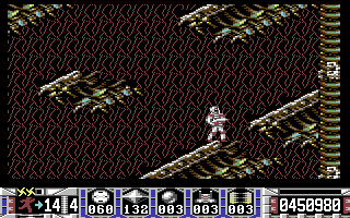 Turrican — C64 sloping platform level