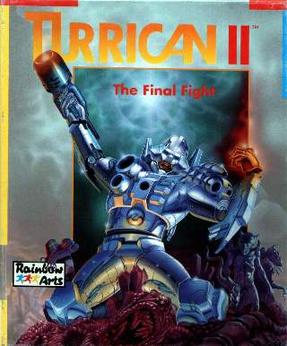 Turrican II: The Final Fight — Amiga box art (1991) — Rainbow Arts